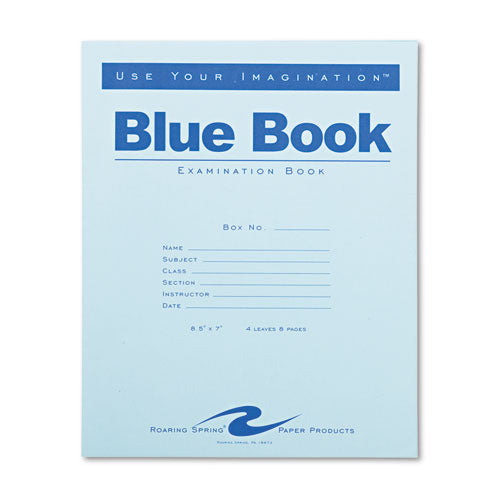 Examination Blue Book, Wide-legal Rule, 8.5 X 7, White, 8 Sheets