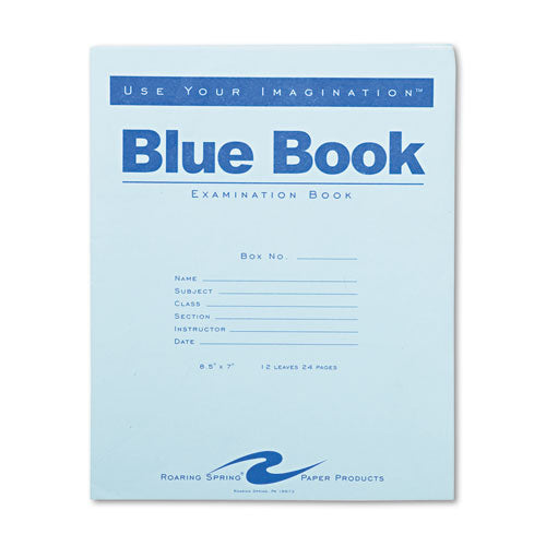 Examination Blue Book, Wide-legal Rule, 8.5 X 7, White, 12 Sheets