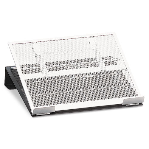 Laptop Stand-holder, 13w X 11 3-4d X 6 3-4h, Black-silver