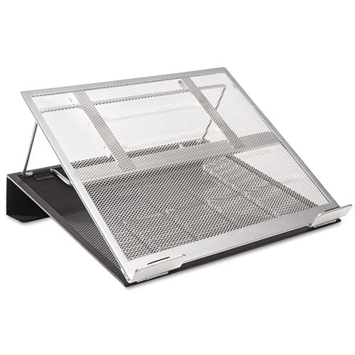 Laptop Stand-holder, 13w X 11 3-4d X 6 3-4h, Black-silver