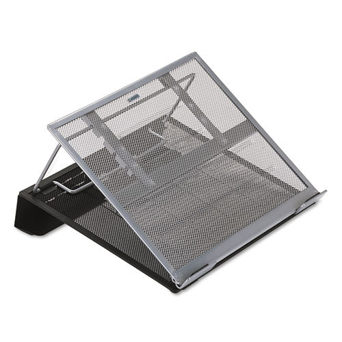 Laptop Stand-holder, 13w X 11 3-4d X 6 3-4h, Black-silver