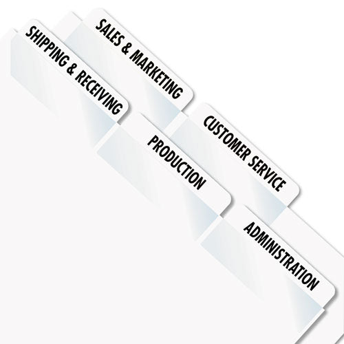 Laser Printable Index Tabs, 1-5-cut Tabs, White, 2" Wide, 300-pack