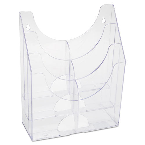 Optimizers Multipurpose Six-pocket Organizer, 9.75w X 4.25d X 12h, Clear