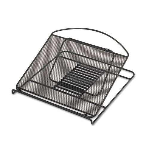 Onyx Adjustable Steel Mesh Laptop Stand, 12 1-4 X 12 1-4 X 1, Black