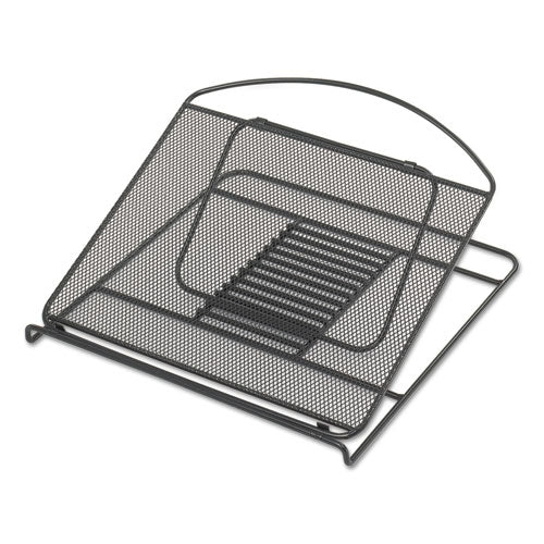 Onyx Adjustable Steel Mesh Laptop Stand, 12 1-4 X 12 1-4 X 1, Black