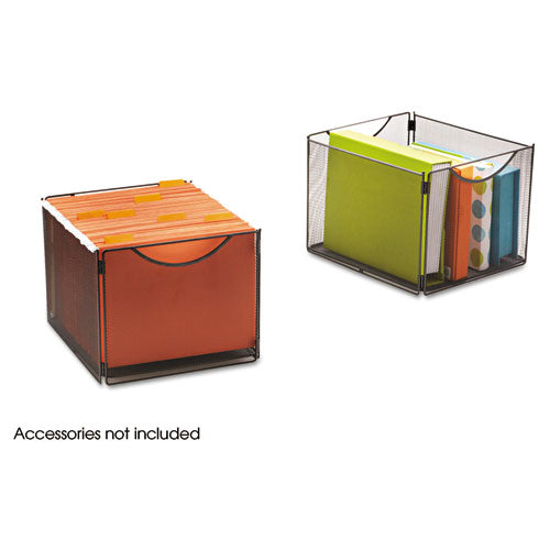 Onyx Mesh Cube Bins, 12.5w X 14d X 10h, Black, 2-pack