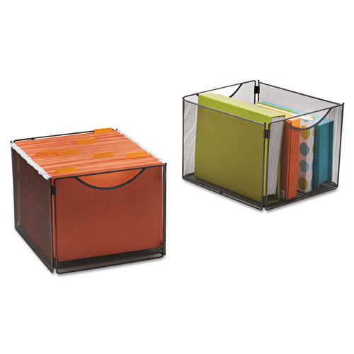 Onyx Mesh Cube Bins, 12.5w X 14d X 10h, Black, 2-pack