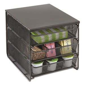 3 Drawer Hospitality Organizer, 7 Compartments, 11 1-2w X 8 1-4d X 8 1-4h, Bk