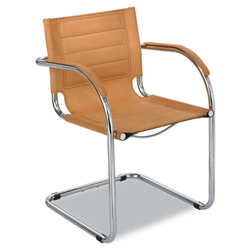 Flaunt Series Guest Chair, 21.5" X 23" X 31.75", Camel Seat-camel Back, Chrome Base