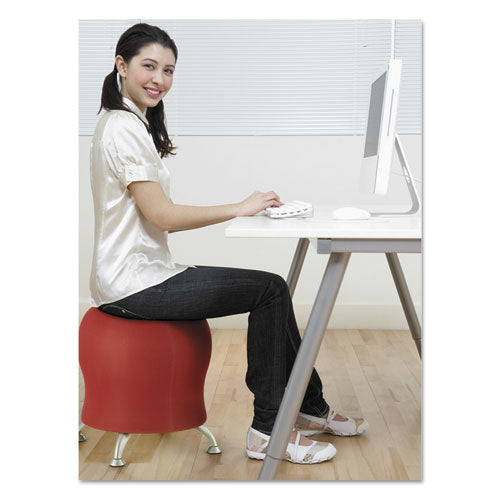 Zenergy Ball Chair, Crimson Seat-crimson Back, Silver Base