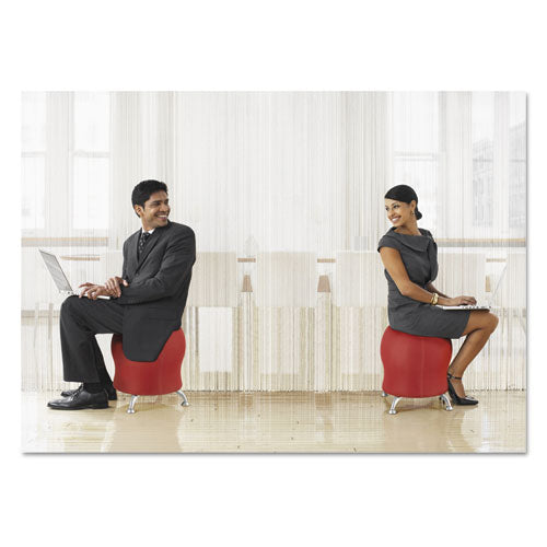 Zenergy Ball Chair, Crimson Seat-crimson Back, Silver Base