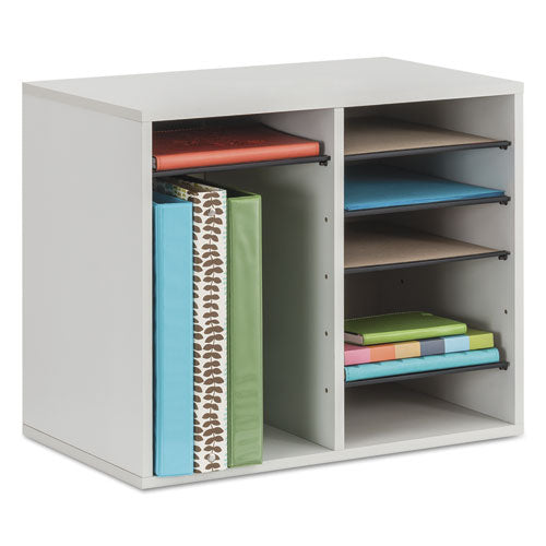 Fiberboard Literature Sorter, 12 Sections, 19 5-8 X 11 7-8 X 16 1-8, Gray