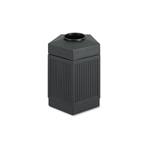 Canmeleon Indoor-outdoor Receptacle, Pentagon, Polyethylene, 45 Gal, Black