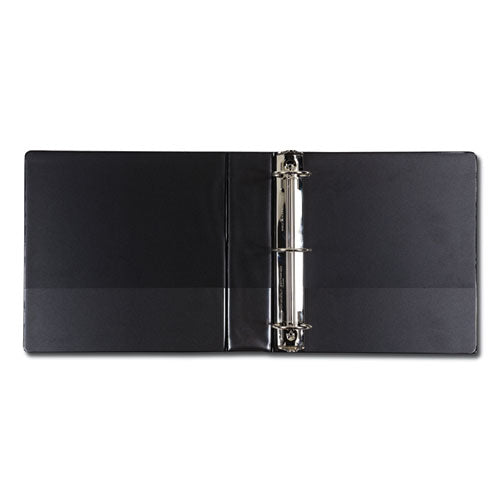 Earth's Choice Round Ring Reference Binder, 3 Rings, 2" Capacity, 11 X 8.5, Black