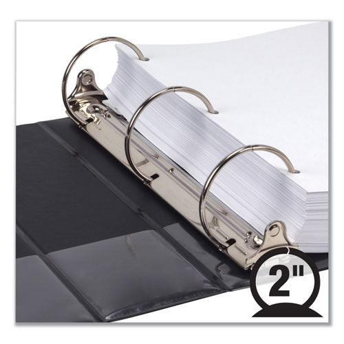 Earth's Choice Round Ring Reference Binder, 3 Rings, 2" Capacity, 11 X 8.5, Black