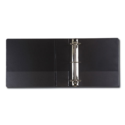 Earth's Choice Round Ring Reference Binder, 3 Rings, 3" Capacity, 11 X 8.5, Black
