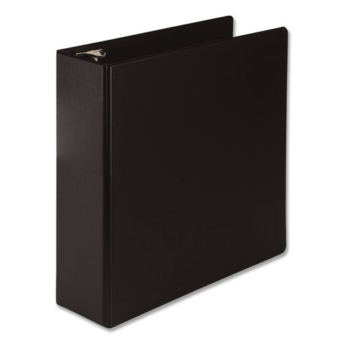 Earth's Choice Round Ring Reference Binder, 3 Rings, 3" Capacity, 11 X 8.5, Black