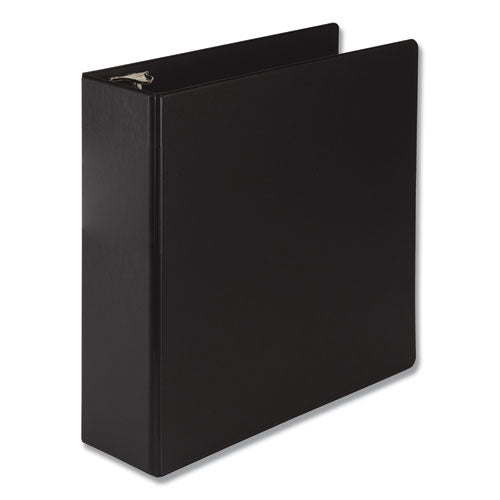 Earth's Choice Biobased Round Ring Reference Binder, 3 Rings, 4" Capacity, 11 X 8.5, Black