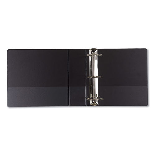 Earth's Choice Biobased Round Ring Reference Binder, 3 Rings, 4" Capacity, 11 X 8.5, Black