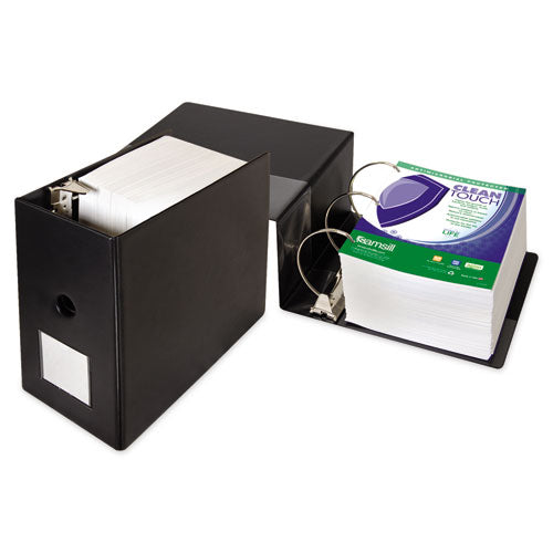 Clean Touch Locking D-ring Reference Binder Protected W-antimicrobial Additive, 3 Rings, 6" Capacity, 11 X 8.5, Black