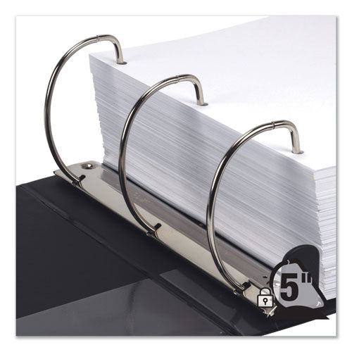 Earth's Choice Biobased Locking D-ring Reference Binder, 3 Rings, 5" Capacity, 11 X 8.5, Black