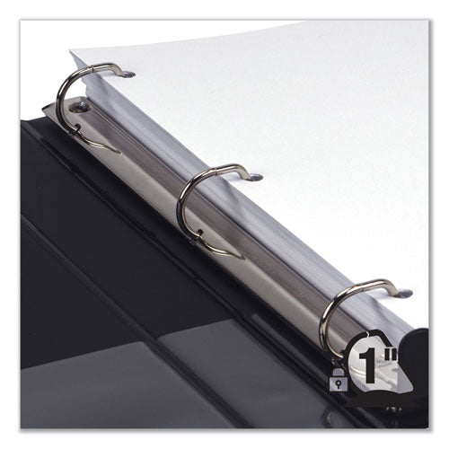 Earth's Choice Biobased Locking D-ring Reference Binder, 3 Rings, 1" Capacity, 11 X 8.5, Black