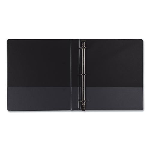 Earth's Choice Biobased Locking D-ring Reference Binder, 3 Rings, 1" Capacity, 11 X 8.5, Black