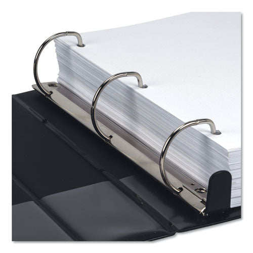 Earth's Choice Biobased Locking D-ring Reference Binder, 3 Rings, 2" Capacity, 11 X 8.5, Black