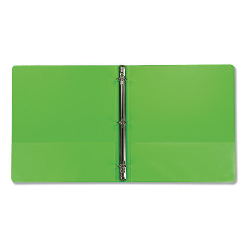 Earth's Choice Biobased Economy Round Ring View Binders, 3 Rings, 1" Capacity, 11 X 8.5, Lime