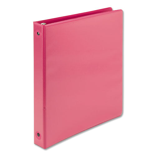 Earth's Choice Biobased Economy Round Ring View Binders, 3 Rings, 1" Capacity, 11 X 8.5, Berry
