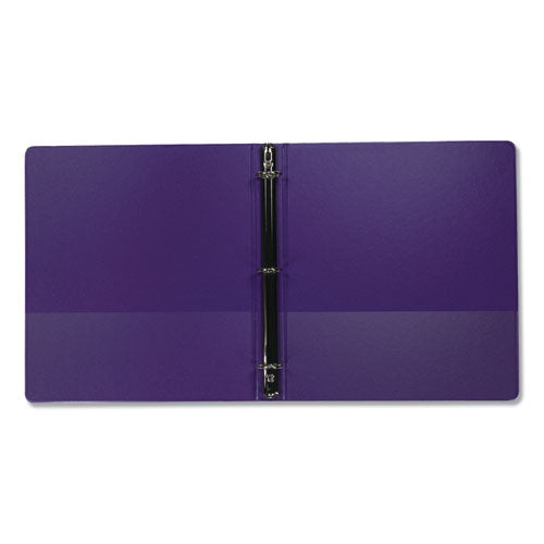 Earth's Choice Biobased Economy Round Ring View Binders, 3 Rings, 1" Capacity, 11 X 8.5, Purple
