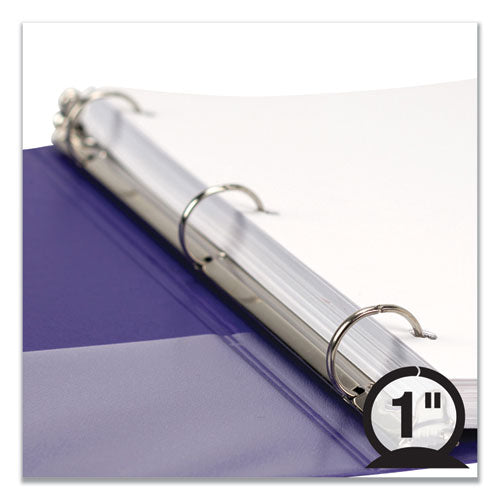 Earth's Choice Biobased Economy Round Ring View Binders, 3 Rings, 1" Capacity, 11 X 8.5, Purple