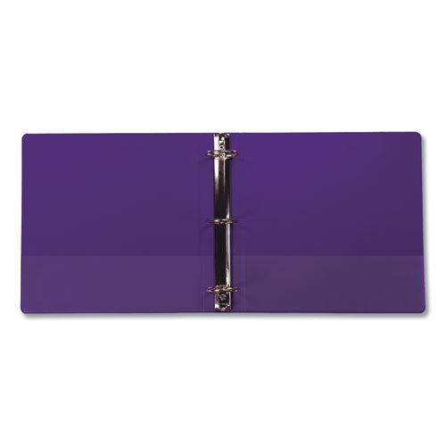 Earth's Choice Biobased Economy Round Ring View Binders, 3 Rings, 2" Capacity, 11 X 8.5, Purple