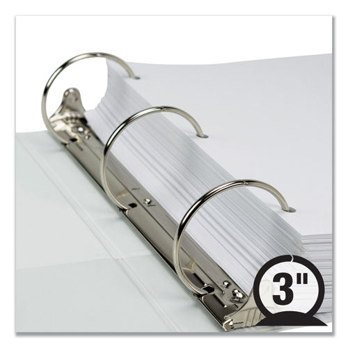 Earth's Choice Biobased Economy Round Ring View Binders, 3 Rings, 3" Capacity, 11 X 8.5, White