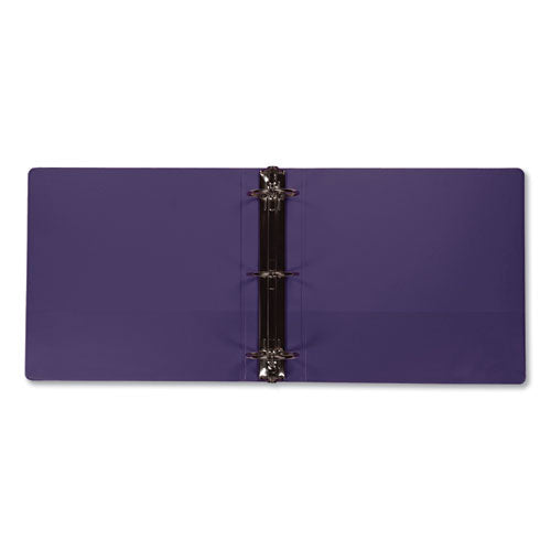 Earth's Choice Biobased Economy Round Ring View Binders, 3 Rings, 3" Capacity, 11 X 8.5, Purple