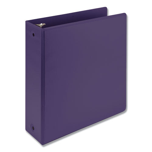 Earth's Choice Biobased Economy Round Ring View Binders, 3 Rings, 3" Capacity, 11 X 8.5, Purple