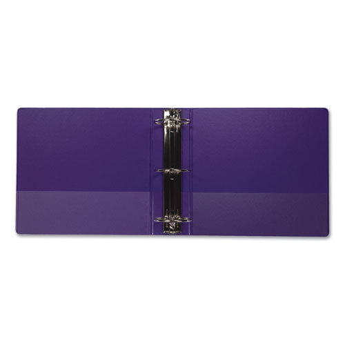 Earth's Choice Biobased Economy Round Ring View Binders, 3 Rings, 4" Capacity, 11 X 8.5, Purple