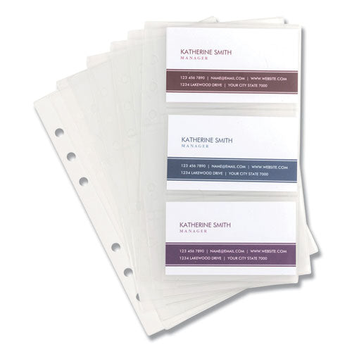 Refill Sheets For 4 1-4 X 7 1-4 Business Card Binders, 60 Card Capacity, 10-pack