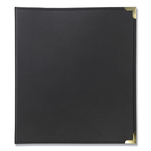 Classic Vinyl Business Card Binder, 200 Card Cap, 2 X 3 1-2 Cards, Ebony