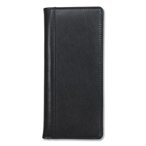 Regal Leather Business Card File, 96 Card Capacity, 2 X 3 1-2 Cards, Black