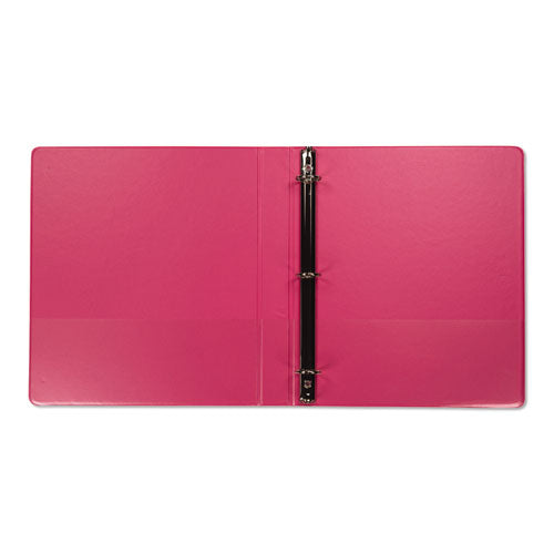 Earth’s Choice Biobased Durable Fashion View Binder, 3 Rings, 1" Capacity, 11 X 8.5, Berry, 2-pack