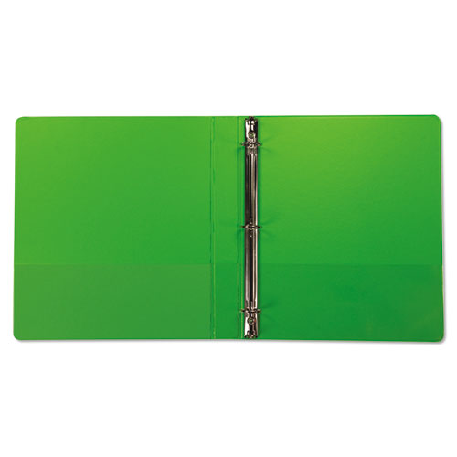 Earth’s Choice Biobased Durable Fashion View Binder, 3 Rings, 1" Capacity, 11 X 8.5, Lime, 2-pack