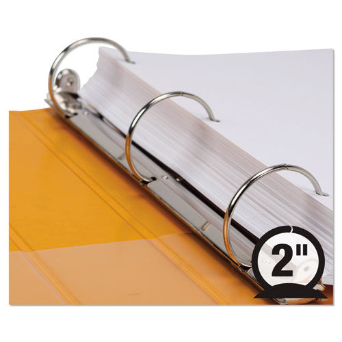 Earth’s Choice Biobased Durable Fashion View Binder, 3 Rings, 2" Capacity, 11 X 8.5, Coral, 2-pack