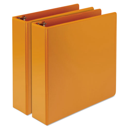 Earth’s Choice Biobased Durable Fashion View Binder, 3 Rings, 2" Capacity, 11 X 8.5, Coral, 2-pack