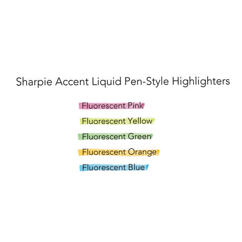 Liquid Pen Style Highlighters, Chisel Tip, Fluorescent Blue, Dozen
