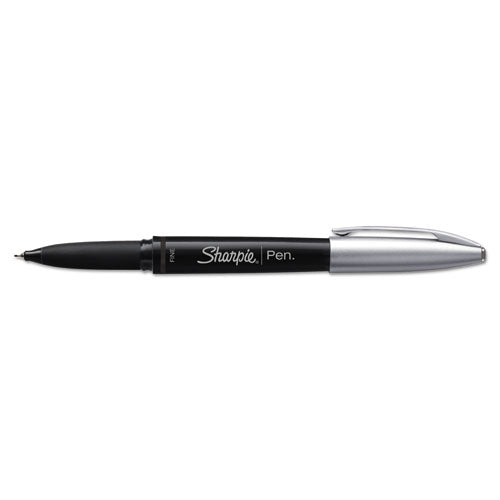 Grip Stick Porous Point Pen, Fine 0.5mm, Assorted Ink, Black Barrel, 3-pack