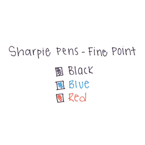 Grip Stick Porous Point Pen, Fine 0.5mm, Assorted Ink, Black Barrel, 3-pack