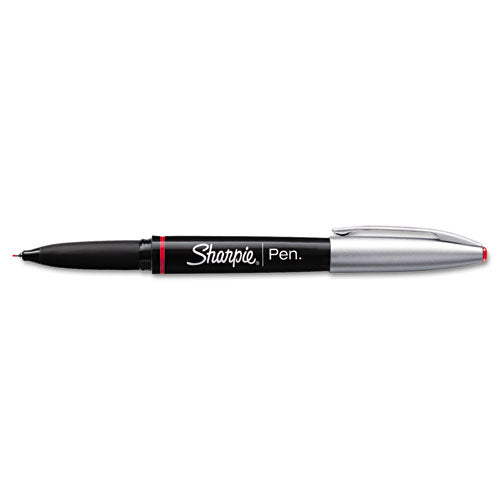 Grip Stick Porous Point Pen, Fine 0.5mm, Assorted Ink, Black Barrel, 3-pack