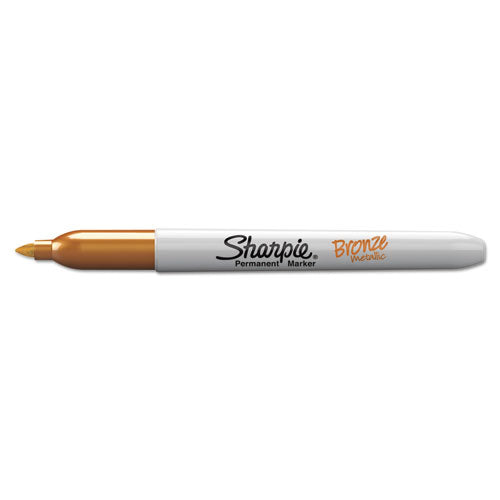 Metallic Fine Point Permanent Markers, Bullet Tip, Bronze
