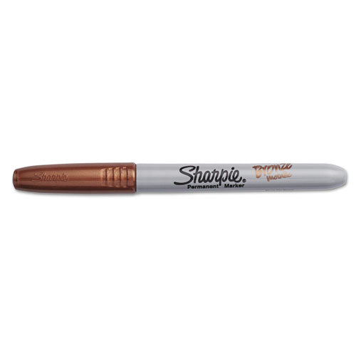 Metallic Fine Point Permanent Markers, Bullet Tip, Bronze